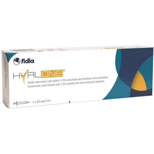 HYALONE INTRA-ART 60MG 4ML 1PZ - Soluzione viscoelastica sterile di acido ialuronico sale sodico, utile in patologie traumatiche e degenerative delle articolazioni