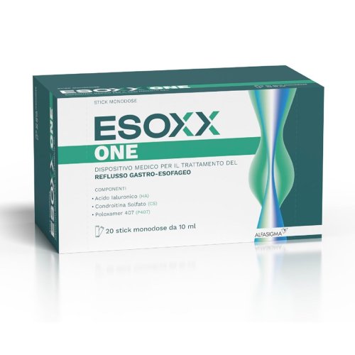 ESOXX ONE 20 BUSTINE STICK PACK 10ML - contro il Reflusso gastro esofageo, con acido ialuronico e condroitin-solfato - Aroma Uva - CONFEZIONE ORIGINALE ITALIANA