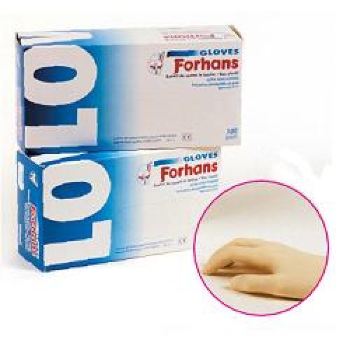 FORHANS GUANTI LATT S            100  PZ