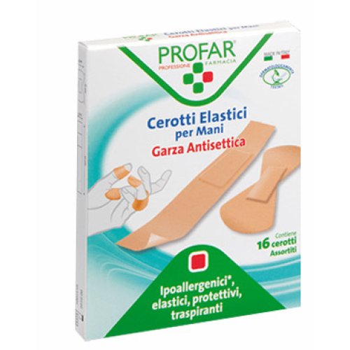 PROFAR CEROTTI ELASTRICI MANI DITA ARTICOLAZIONI ASSORT 16PZ