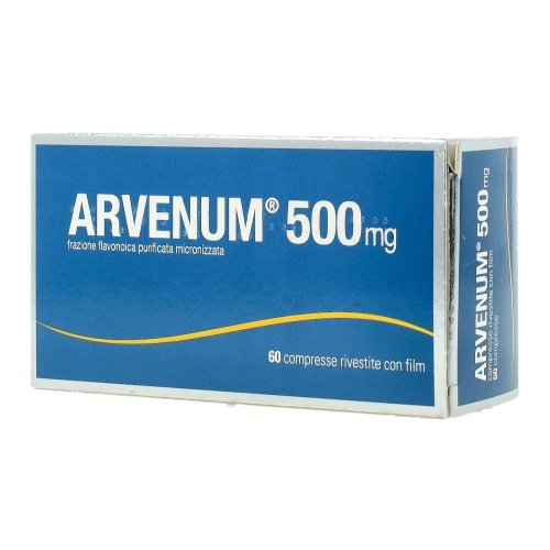 ARVENUM*60CPR RIV 500MG - Medicinale indicato come terapia coadiuvante nel trattamento delle varici, emorroidi e di quelle legate a stati di fragilità capillare