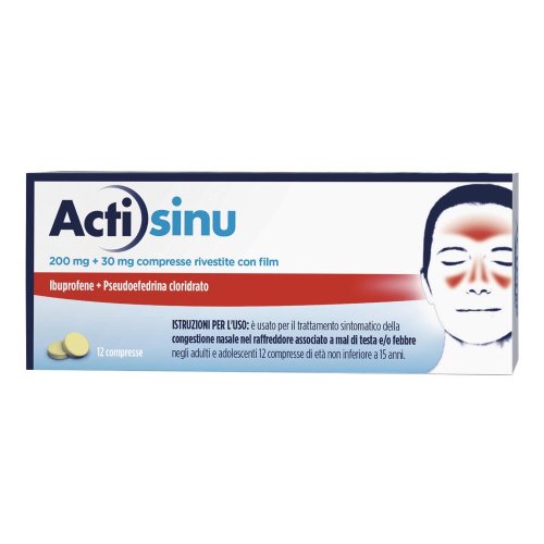 ACTISINU 12CPR 200MG+30MG