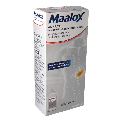 MAALOX 4+3,5% MEN 250 GMM