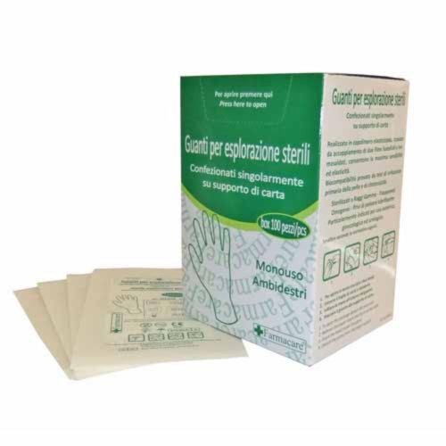 GUANTI X ESPLORAZ STERIL  FARMAC 100 MED