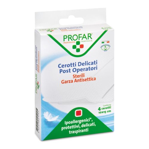 PROFAR MEDICAZIONE P-OP STERILE GARZA A/ADER 10X15CM 4PZ