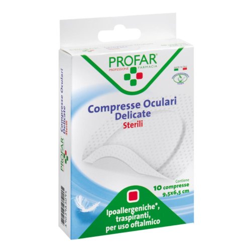 PROFAR COMPRESSE OCULARI GARZA ANTIADERENTE 9,5X6,5CM 10PZ