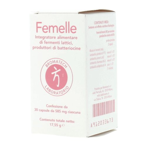 FEMELLE INTEGR VIT 30CPS - Integratore a base di fermenti lattici probiotici, che aiuta a riequilibrare la flora intestinale e a prevenire infezioni del tratto uro-genitale