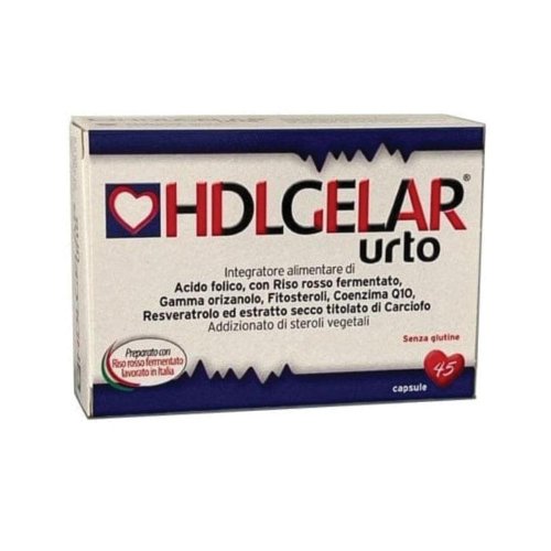 HDLGELAR URTO 45CPS - Integratore che aiuta a ridurre i livelli di colesterolo nel sangue