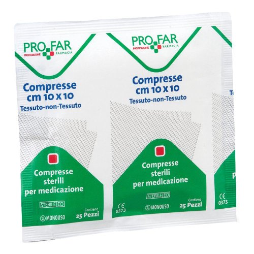 PROFAR COMPRESSE COTONE 10X10CM 25PZ