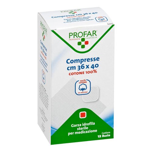 PROFAR COMPRESSE COTONE 36X40CM 12PZ