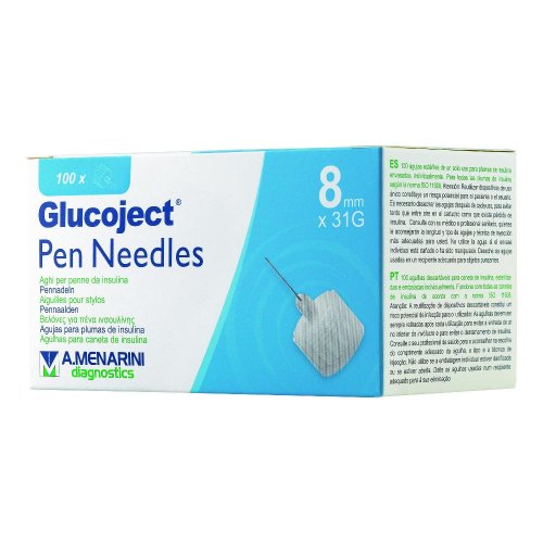 GLUCOJECT PEN NEEDLES 8MM G31