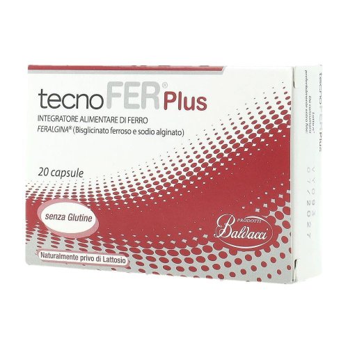 TECNOFER PLUS 20CPS - Integratore indicato per favorire la normale formazione dei globuli rossi e dell'emoglobina