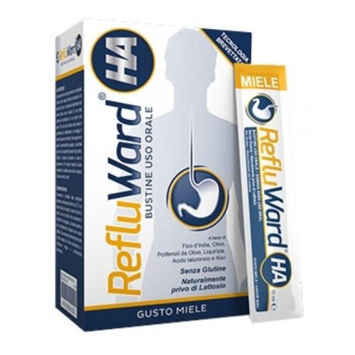 REFLUWARD HA 20BUSTE - Integratore che aiuta a ridurre il reflusso gastroesofageo. Utile anche in caso di gastrite e dispepsia