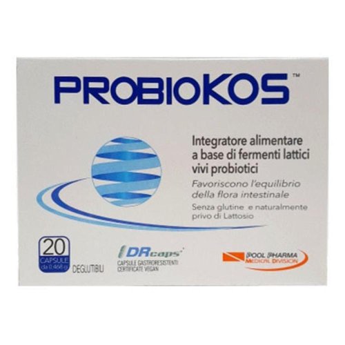 PROBIOKOS 20CPS - Integratore a base di fermenti lattici vivi (probiotici) che favoriscono l'equilibrio della flora intestinale