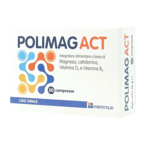 POLIMAG ACT 30CPR - Integratore Alimentare Multifunzionale da 30 compresse