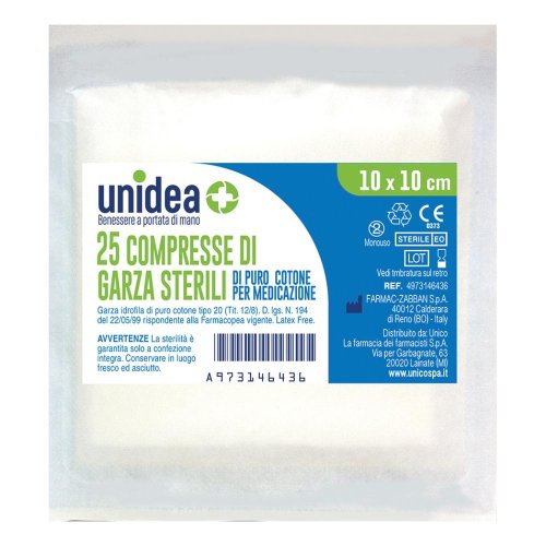 UNIDEA GARZA COTONE       CM10X10 25  PZ
