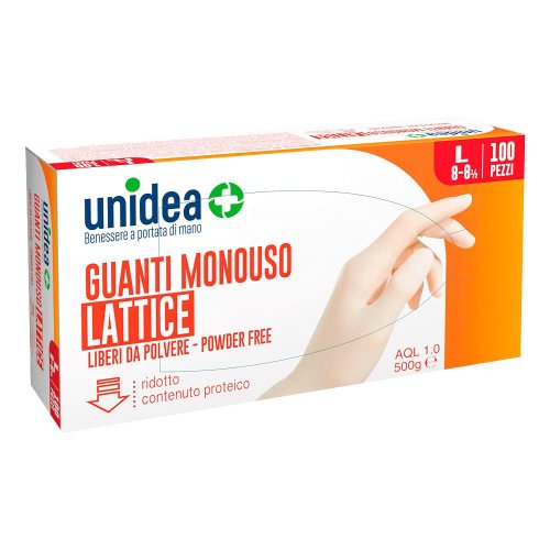 UNIDEA GUANTI S/POLV LAT  L      100 PZ