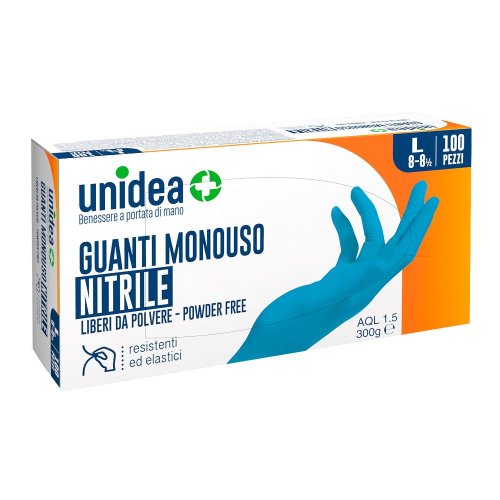 UNIDEA GUANTI S/POLV NIT  L      100 PZ