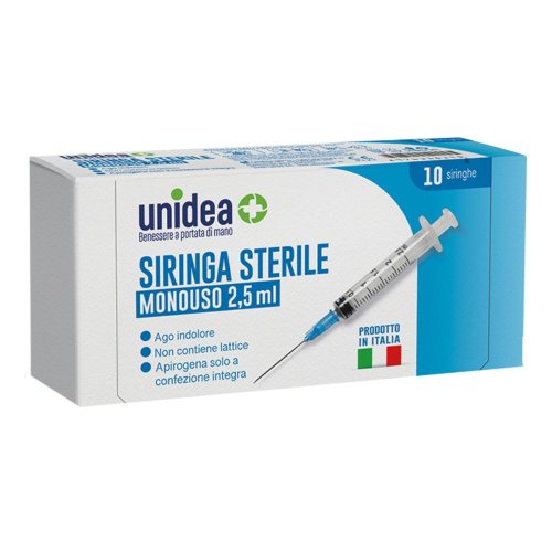 UNIDEA SIRINGA MONOUSO    2,5ML  10  PZ