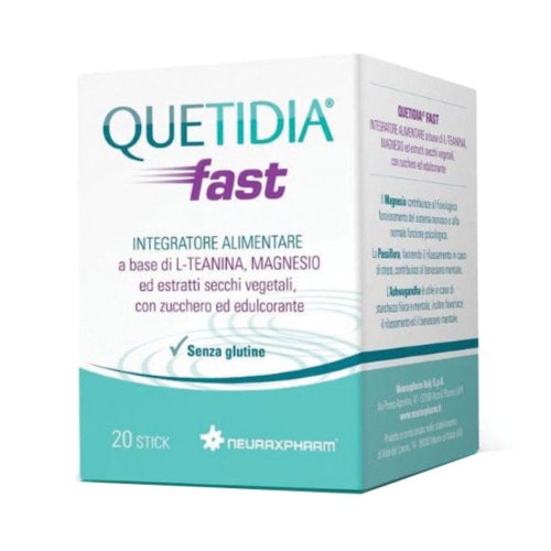 QUETIDIA FAST 20STICK - Integratore che può aiutare a contrastare ansia, stress e insonnia QUETIDIA FAST 20STICK - Integratore che può aiutare a contrastare ansia, stress e insonnia