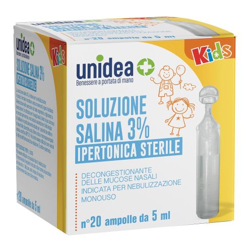 UNIDEA SOL SALINA IPER 3% 5ML 20 AMP
