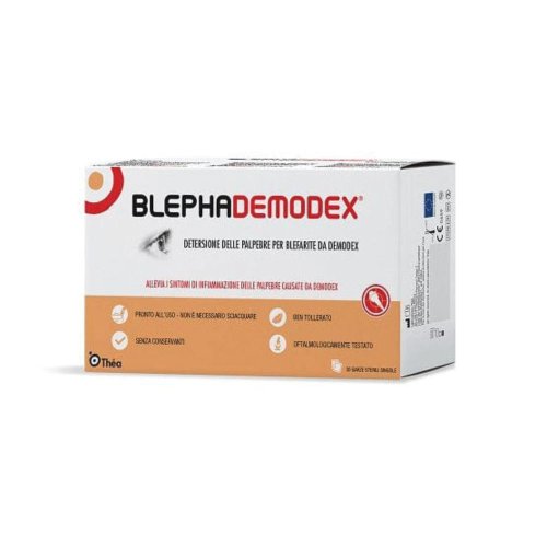 BLEPHADEMODEX GARZE 30PZ - Dispositivo medico in garze per l'igiene quotidiana delle palpebre, specialmente in caso di infezioni da Demodex BLEPHADEMODEX GARZE 30PZ - Dispositivo medico in garze per l'igiene quotidiana delle palpebre, specialmente in caso di infezioni da Demodex