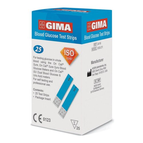 STRISCE GLICEMIA GIMA 25PZ